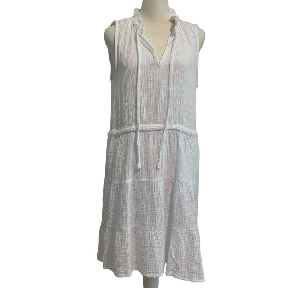 Joie Split Neck White Dress or Swimsuit Cover Up Size S